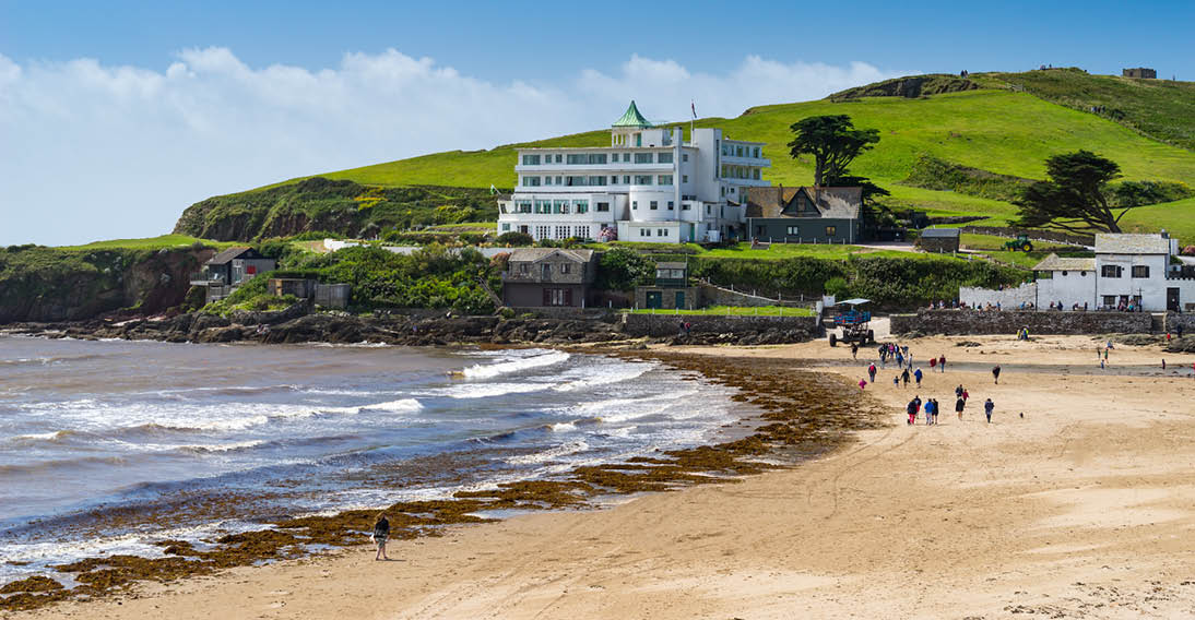 Burgh Island from Bigbury-On-Sea South Hams Devon England UK Europe