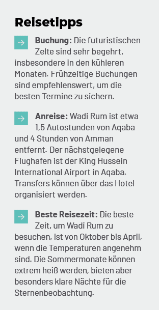 Reisetipps ￼Buchung: Die futuristischen Zelte sind sehr begehrt, insbesondere in den k hleren Monaten. Fr hzeitige Bu...