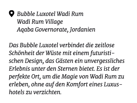 ￼ Bubble Luxotel Wadi Rum Wadi Rum Village Aqaba Governorate, Jordanien Das Bubble Luxotel verbindet die zeitlose Sch...