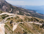road in the mountains on the Llogara pass in Albania