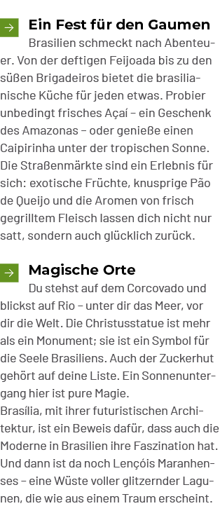 ￼Ein Fest f r den Gaumen Brasilien schmeckt nach Abenteuer. Von der deftigen Feijoada bis zu den s en Brigadeiros bi...