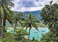 Aventureiro beach on big island Ilha Grande at Angra dos Reis, Rio de Janeiro, Brazil