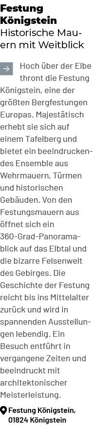Festung K nigstein Historische Mauern mit Weitblick ￼Hoch ber der Elbe thront die Festung K nigstein, eine der gr  t...
