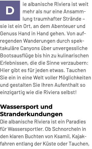 ￼ie albanische Riviera ist weit mehr als nur eine Ansammlung traumhafter Str nde – sie ist ein Ort, an dem Abenteuer ...