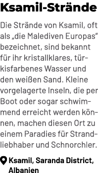 Ksamil Str nde Die Str nde von Ksamil, oft als „die Malediven Europas“ bezeichnet, sind bekannt f r ihr kristallklare...