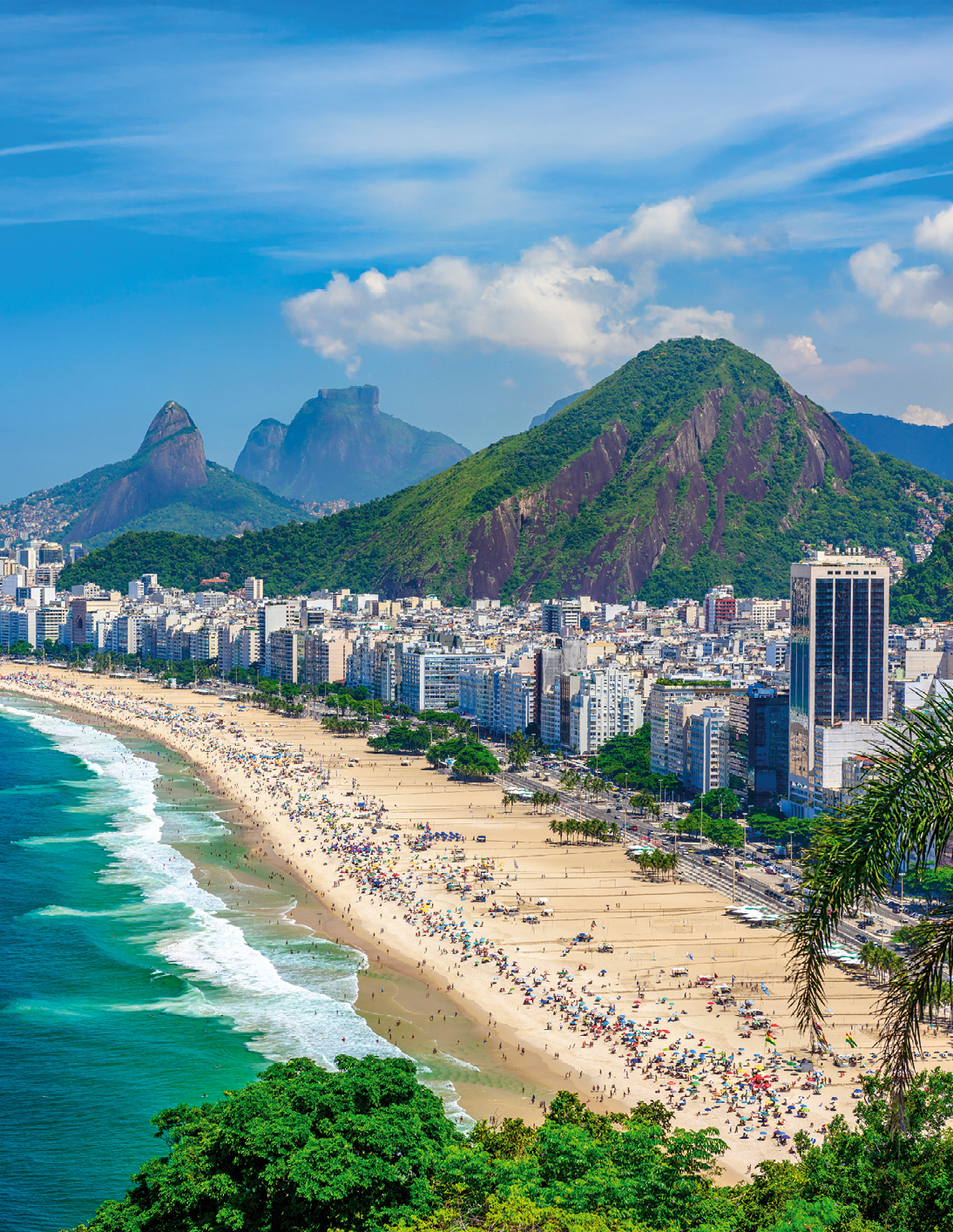 Copacabana beach in Rio de Janeiro, Brazil. Copacabana beach is the most famous beach of Rio de Janeiro, Brazil