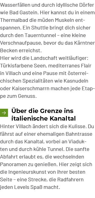 Wasserf llen und durch idyllische D rfer wie Bad Gastein. Hier kannst du in einem Thermalbad die m den Muskeln entspa...