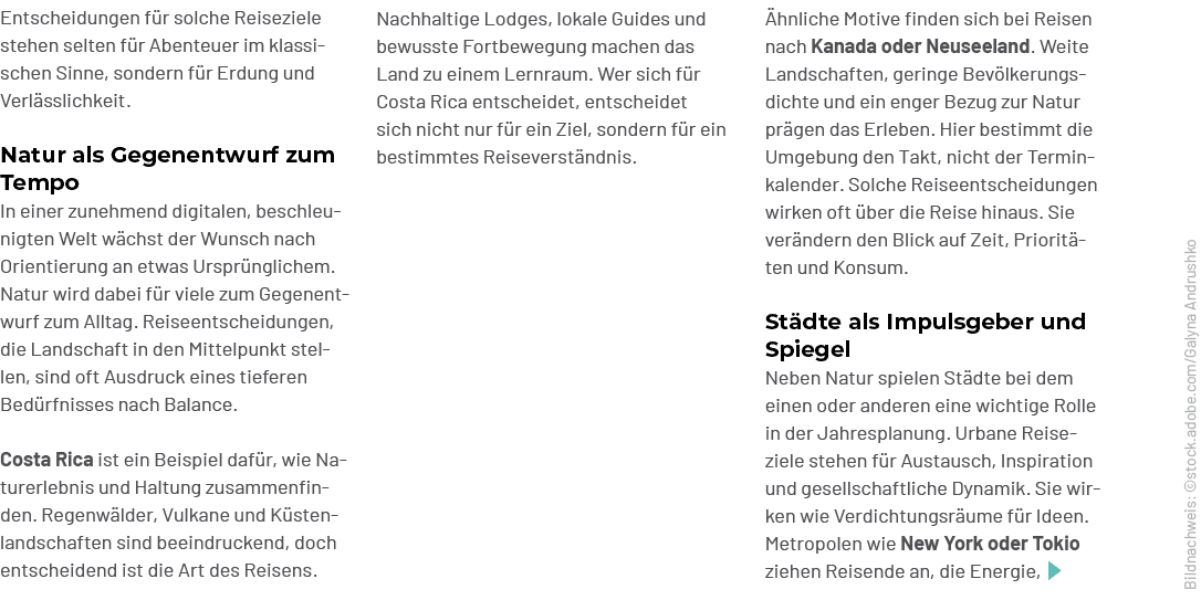 Bildnachweis: ©stock.adobe.com/Galyna Andrushko, hnliche Motive finden sich bei Reisen nach Kanada oder Neuseeland. W...