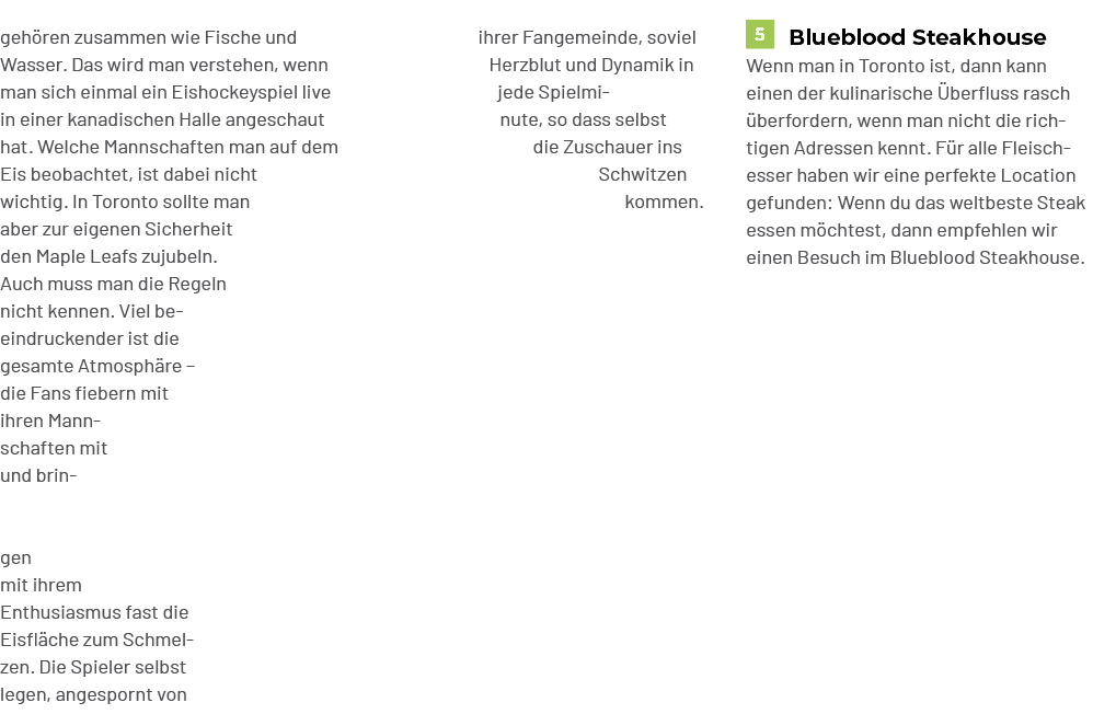 ￼Blueblood Steakhouse Wenn man in Toronto ist, dann kann einen der kulinarische berfluss rasch  berfordern, wenn man...