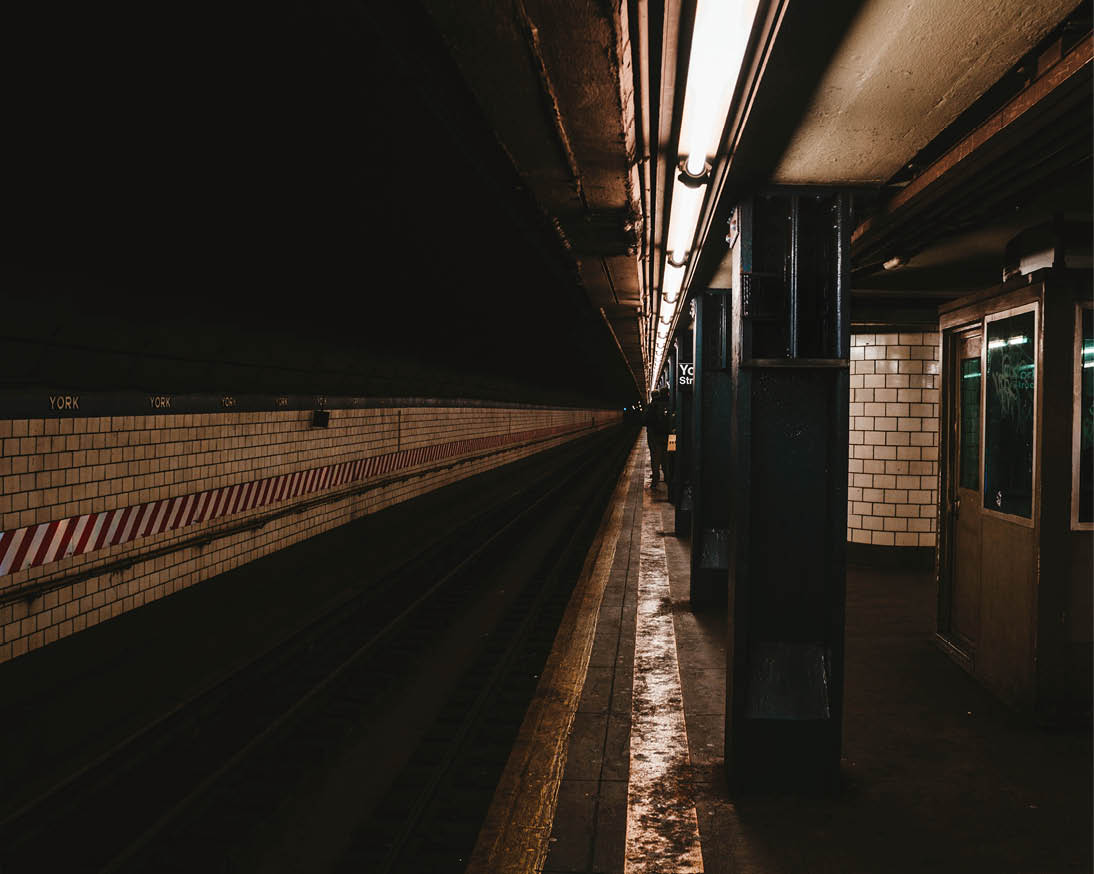 A cool shot of the New York Subway station