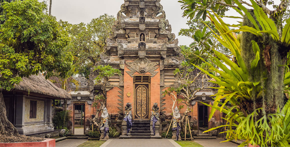 Ubud Palace Puri Saren Agung at Ubud, Bali, Indonesia.