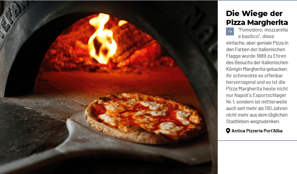 Die Wiege der Pizza Margherita ￼“Pomodoro, mozzarella e basilico”, diese einfache, aber geniale Pizza in den Farben d...