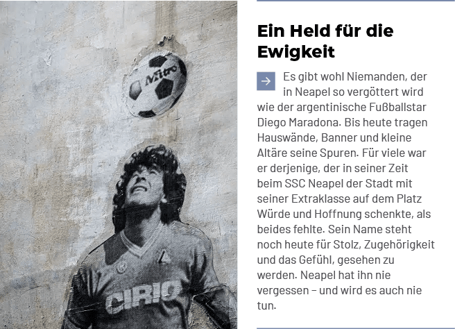Ein Held f r die Ewigkeit ￼Es gibt wohl Niemanden, der in Neapel so verg ttert wird wie der argentinische Fu ballstar...