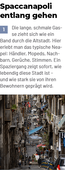 Spaccanapoli entlang gehen,Die lange, schmale Gasse zieht sich wie ein Band durch die Altstadt. Hier erlebt man das t...