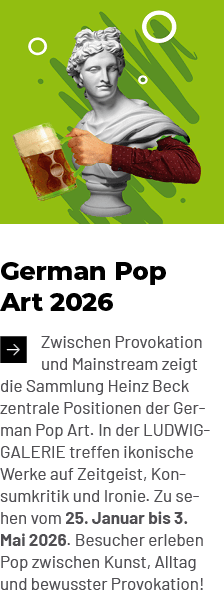 Zwischen Provokation und Mainstream zeigt die Sammlung Heinz Beck zentrale Positionen der German Pop Art. In der LUDW...