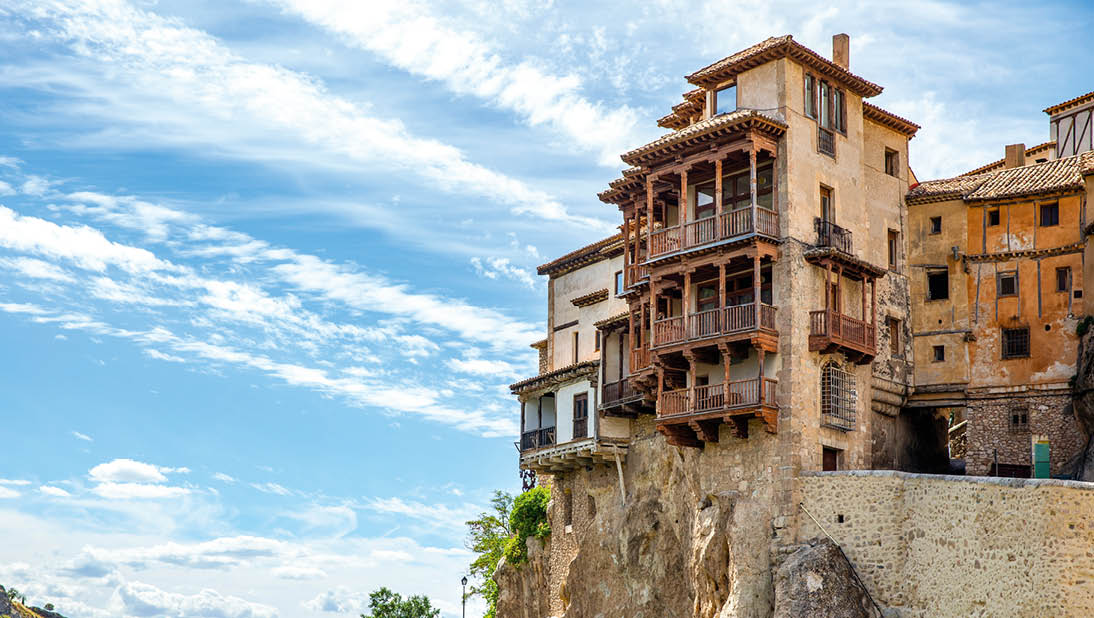 Casas Colgadas - Hanging houses in Cuenca, Castilla-La Mancha, Spain. Landmark