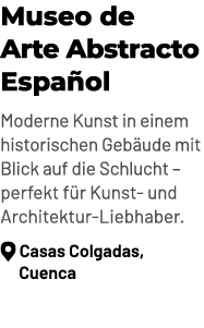 Museo de Arte Abstracto Espa ol Moderne Kunst in einem historischen Geb ude mit Blick auf die Schlucht – perfekt f r ...