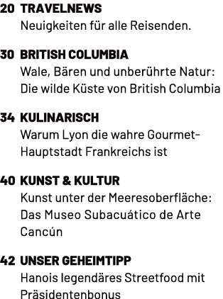 20 TravelNews Neuigkeiten f r alle Reisenden. 30 British Columbia Wale, B ren und unber hrte Natur: Die wilde K ste v...