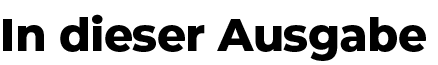 In dieser Ausgab