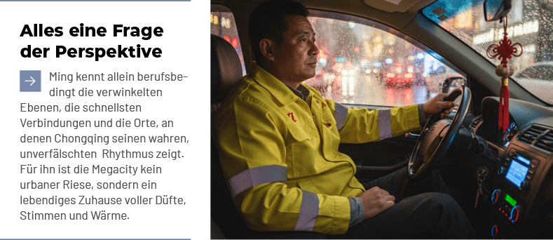 Alles eine Frage der Perspektive ￼Ming kennt allein berufsbedingt die verwinkelten Ebenen, die schnellsten Verbindung...