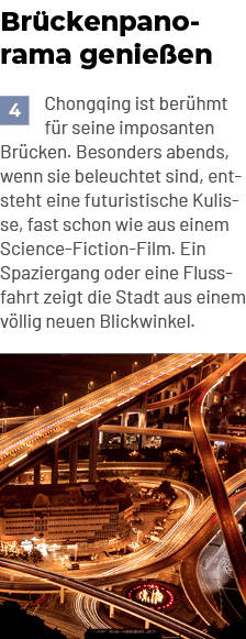 Br ckenpano rama genie en,Chongqing ist ber hmt f r seine imposanten Br cken. Besonders abends, wenn sie beleuchtet s...