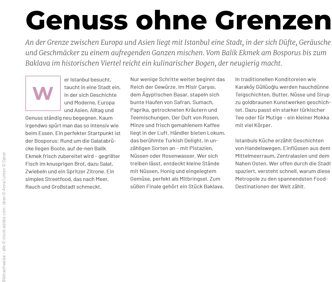 Genuss ohne Grenzen,Bildnachweise – alle © stock.adobe.com: oben © Anna | unten © Caner,In traditionellen Konditoreie...