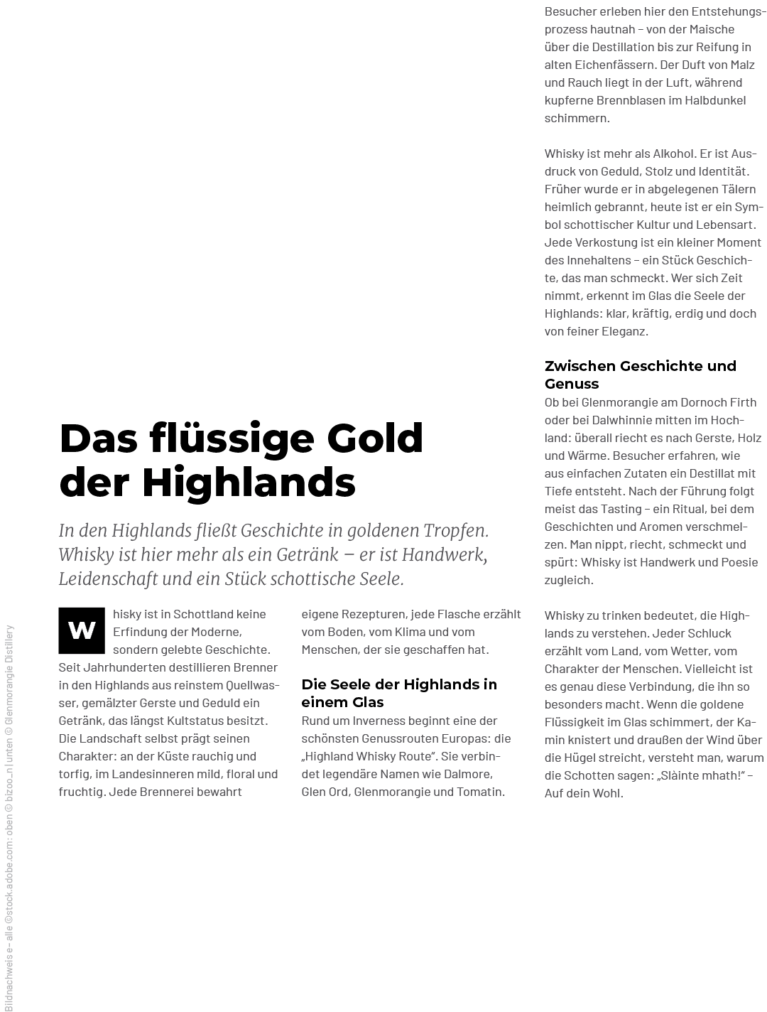 In den Highlands flie t Geschichte in goldenen Tropfen. Whisky ist hier mehr als ein Getr nk – er ist Handwerk, Leide...