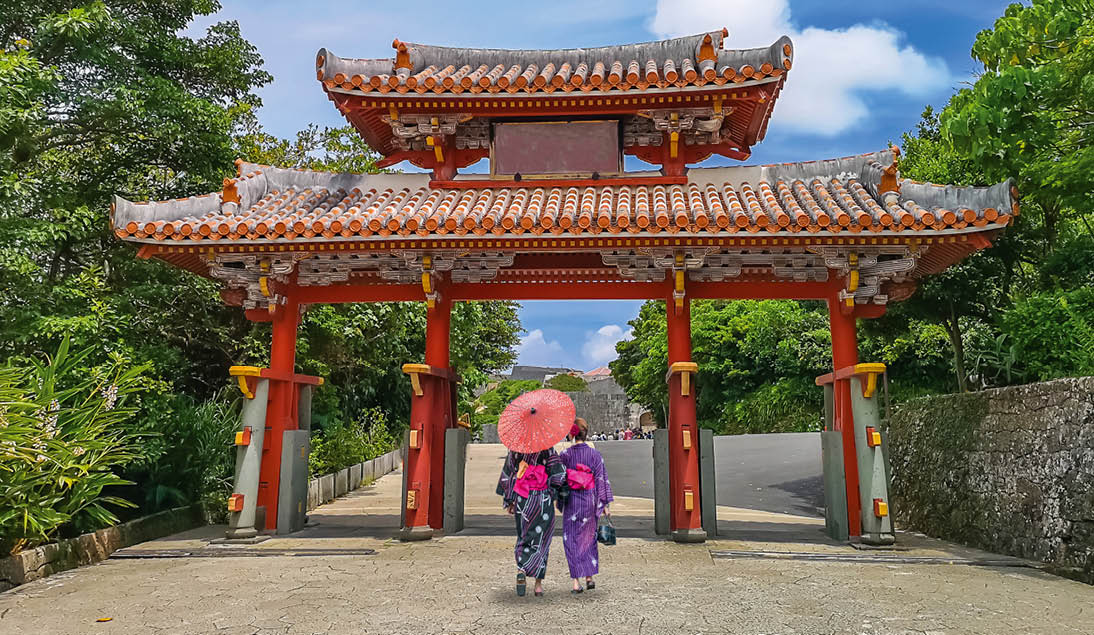 Shureimon Gate in Shuri castle in Okinawa, Japan 