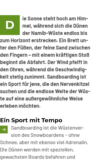 ￼ie Sonne steht hoch am Himmel, w hrend sich die D nen der Namib W ste endlos bis zum Horizont erstrecken. Ein Brett ...
