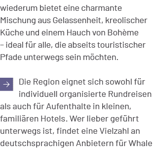wiederum bietet eine charmante Mischung aus Gelassenheit, kreolischer K che und einem Hauch von Boh me – ideal f r al...