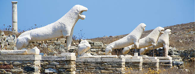 The island of Delos: an important archaeological site in Greece