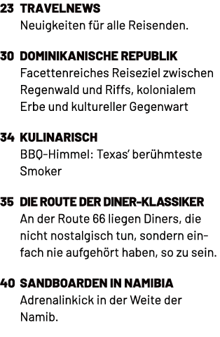 23 TravelNews Neuigkeiten f r alle Reisenden. 30 Dominikanische Republik Facettenreiches Reiseziel zwischen Regenwald...
