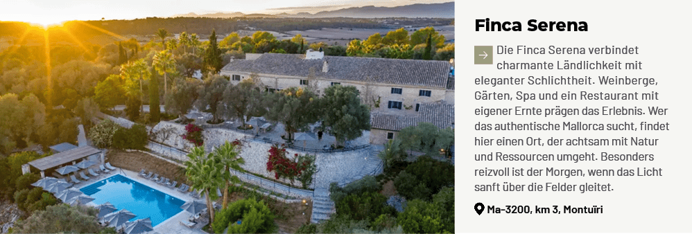 Finca Serena ￼Die Finca Serena verbindet charmante L ndlichkeit mit eleganter Schlichtheit. Weinberge, G rten, Spa un...