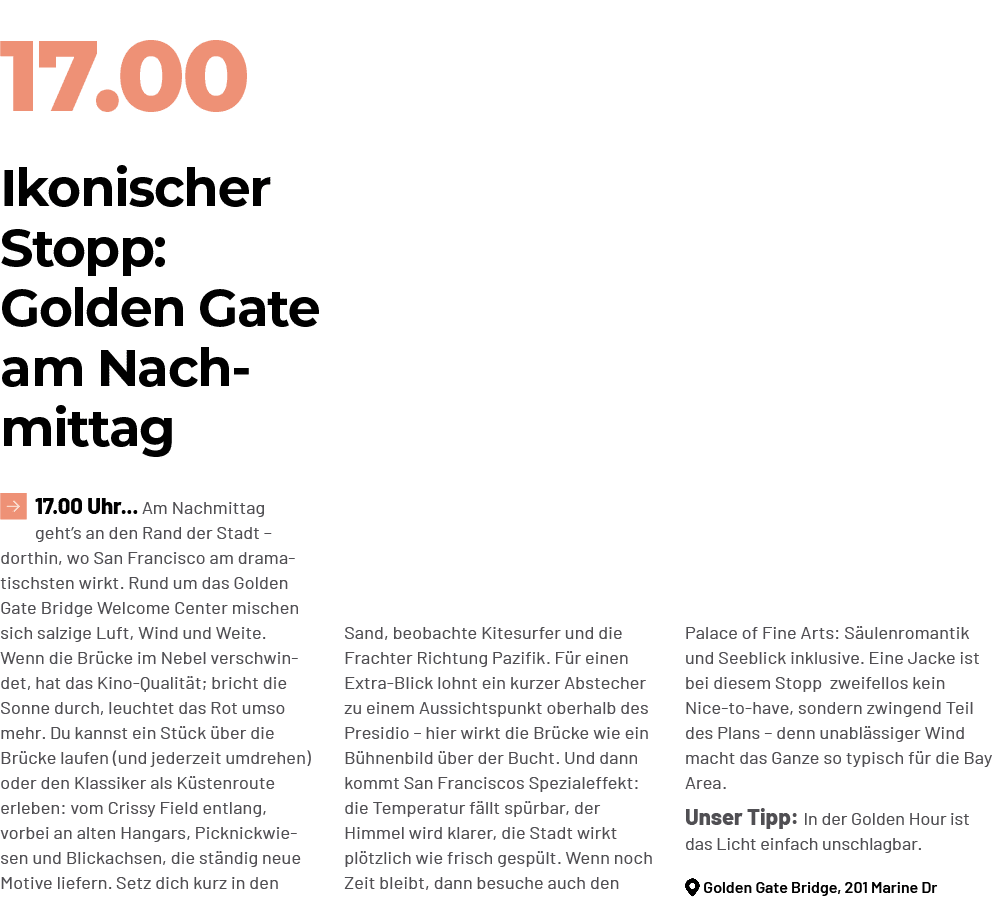 Palace of Fine Arts: S ulenromantik und Seeblick inklusive. Eine Jacke ist bei diesem Stopp zweifellos kein Nice to h...