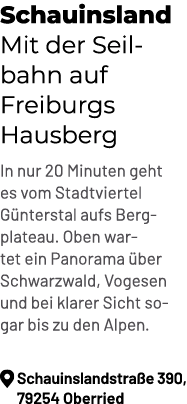 Schauinsland Mit der Seilbahn auf Freiburgs Hausberg In nur 20 Minuten geht es vom Stadtviertel G nterstal aufs Bergp...
