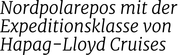 Nordpolarepos mit der Expeditionsklasse von Hapag Lloyd Cruises 