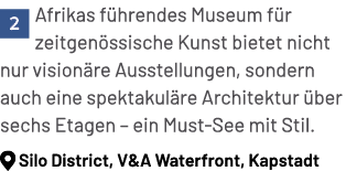 ￼Afrikas f hrendes Museum f r zeitgen ssische Kunst bietet nicht nur vision re Ausstellungen, sondern auch eine spekt...