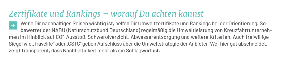 Zertifikate und Rankings – worauf Du achten kannst ￼Wenn Dir nachhaltiges Reisen wichtig ist, helfen Dir Umweltzertif...