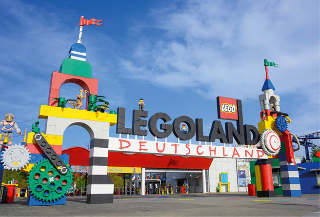GUNZBURG, GERMANY - 30 April 2024: Legoland Deutschland Entrance of theme park