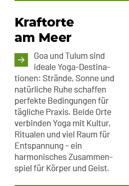Kraftorte am Meer ￼Goa und Tulum sind ideale Yoga Destinationen: Str nde, Sonne und nat rliche Ruhe schaffen perfekte...
