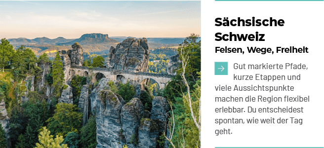S chsische Schweiz Felsen, Wege, Freiheit ￼Gut markierte Pfade, kurze Etappen und viele Aussichtspunkte machen die Re...