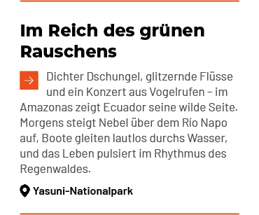 Im Reich des gr nen Rauschens ￼Dichter Dschungel, glitzernde Fl sse und ein Konzert aus Vogelrufen – im Amazonas zeig...