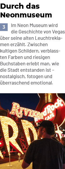 Durch das Neonmuseum ￼Im Neon Museum wird die Geschichte von Vegas ber seine alten Leuchtreklamen erz hlt. Zwischen ...