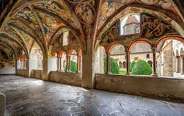 Cathedral of Brixen, South Tyrol. Frescoes in the cloister.