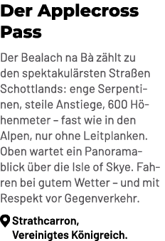 Der Applecross Pass Der Bealach na B z hlt zu den spektakul rsten Stra en Schottlands: enge Serpentinen, steile Anst...