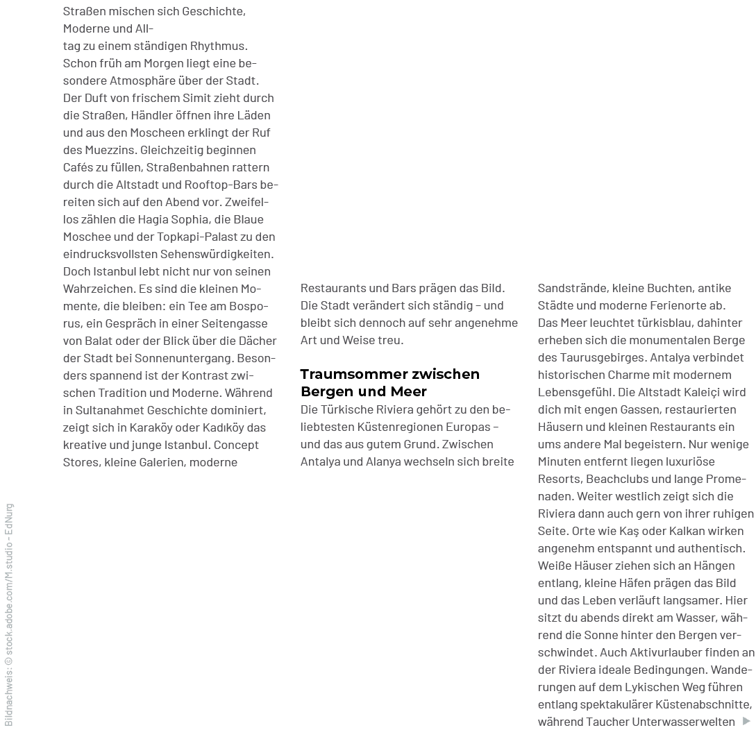 Bildnachweis: © stock.adobe.com/M.studio EdNurg,Sandstr nde, kleine Buchten, antike St dte und moderne Ferienorte ab....