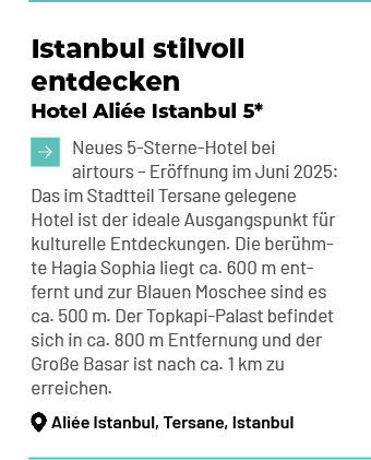 Istanbul stilvoll entdecken Hotel Ali e Istanbul 5* ￼Neues 5 Sterne Hotel bei airtours – Er ffnung im Juni 2025: Das ...