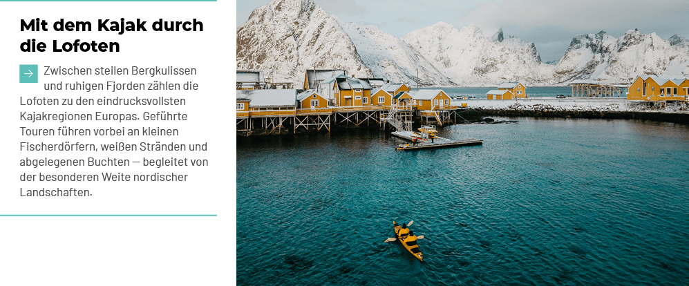 Mit dem Kajak durch die Lofoten ￼Zwischen steilen Bergkulissen und ruhigen Fjorden z hlen die Lofoten zu den eindruck...