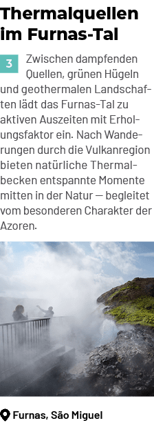 ￼Furnas, S o Miguel,Thermalquellen im Furnas Tal ￼Zwischen dampfenden Quellen, gr nen H geln und geothermalen Landsch...