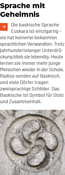 Sprache mit Geheimnis ￼Die baskische Sprache Euskara ist einzigartig – sie hat keinerlei bekannten sprachlichen Verwa...